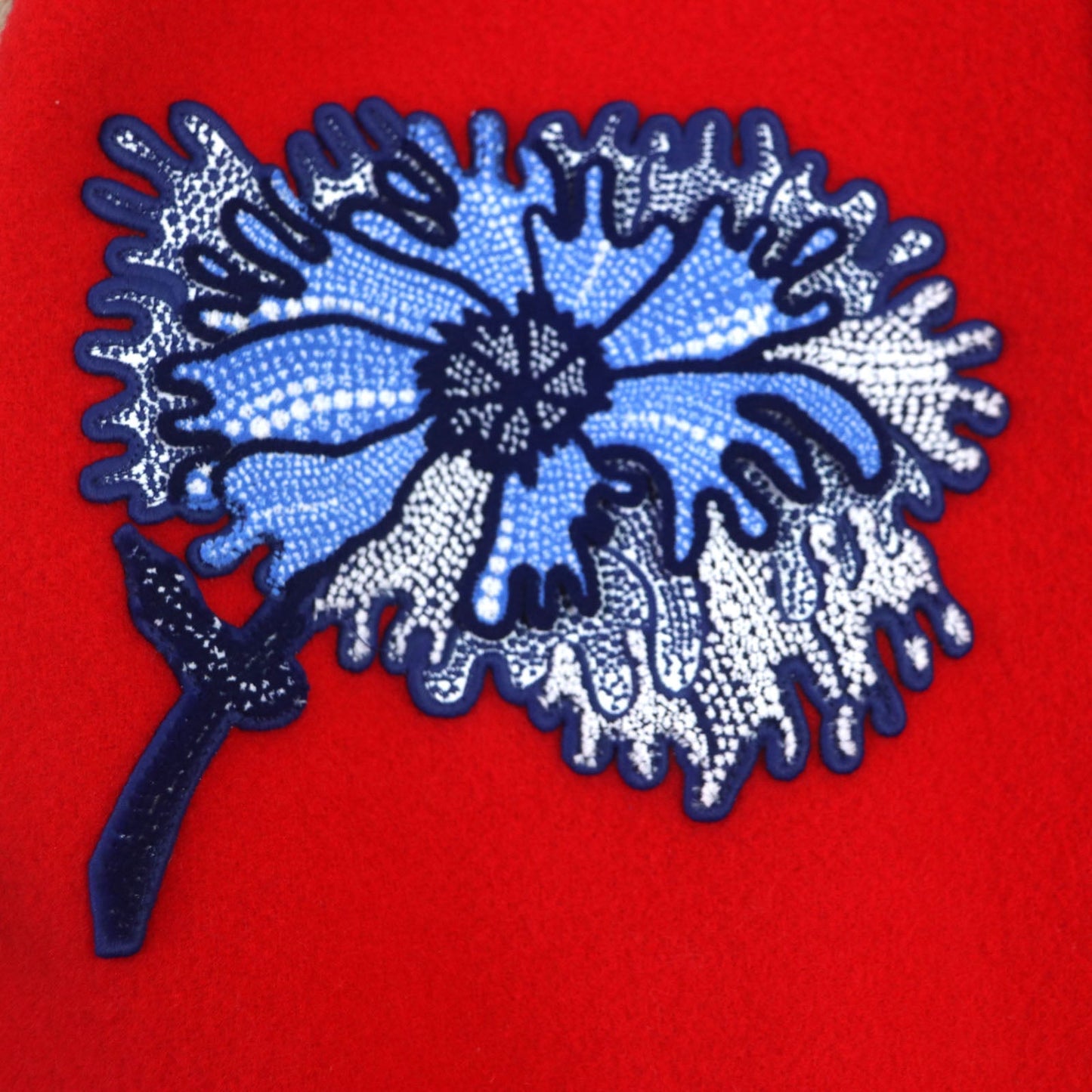 Louis Vuitton Embroidered Varsity Jacket Red White