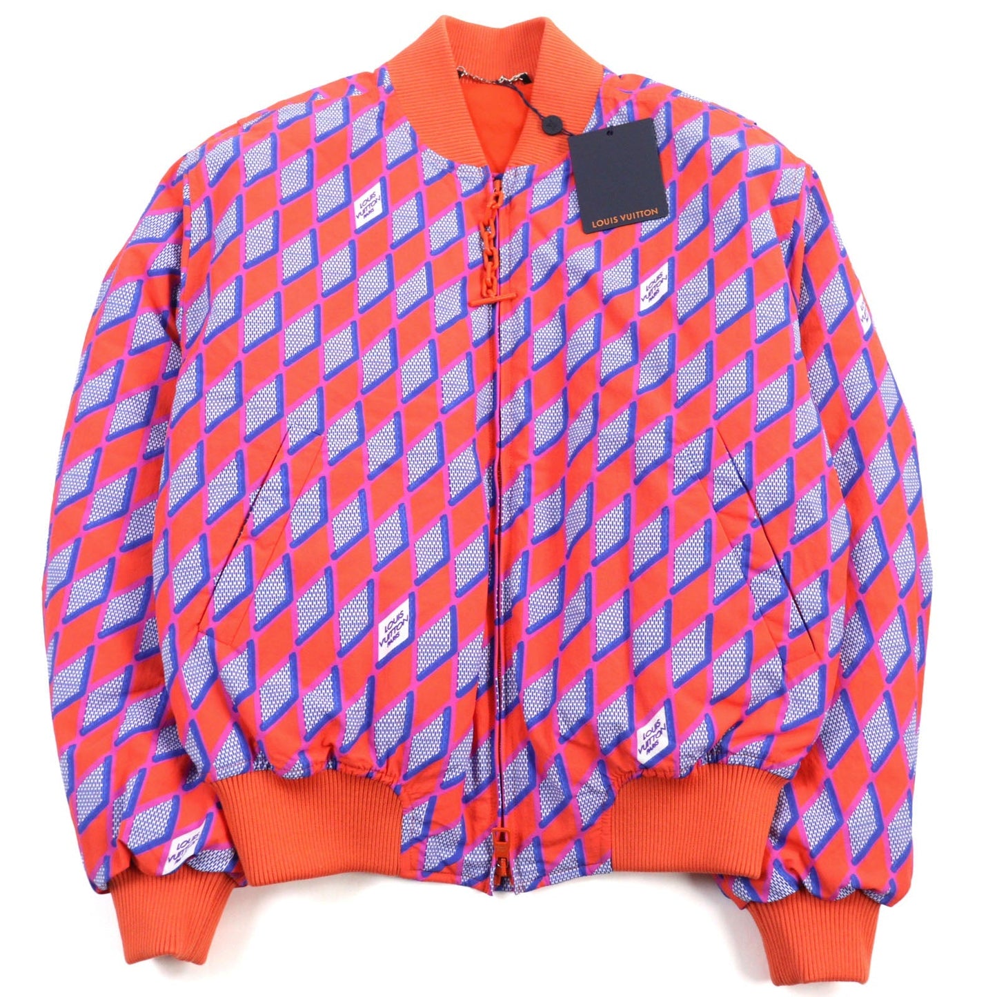 Louis Vuitton Nylon Bomber Jacket Orange 46