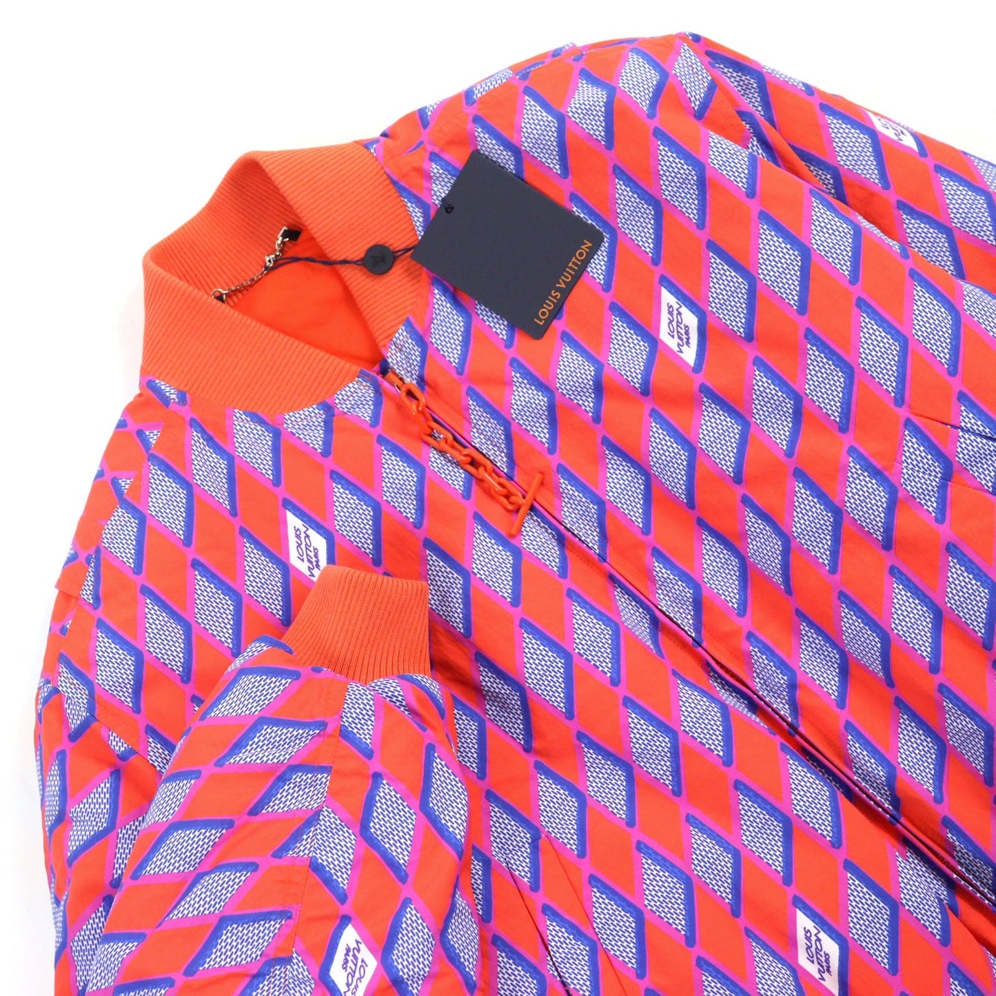Louis Vuitton Nylon Bomber Jacket Orange 46