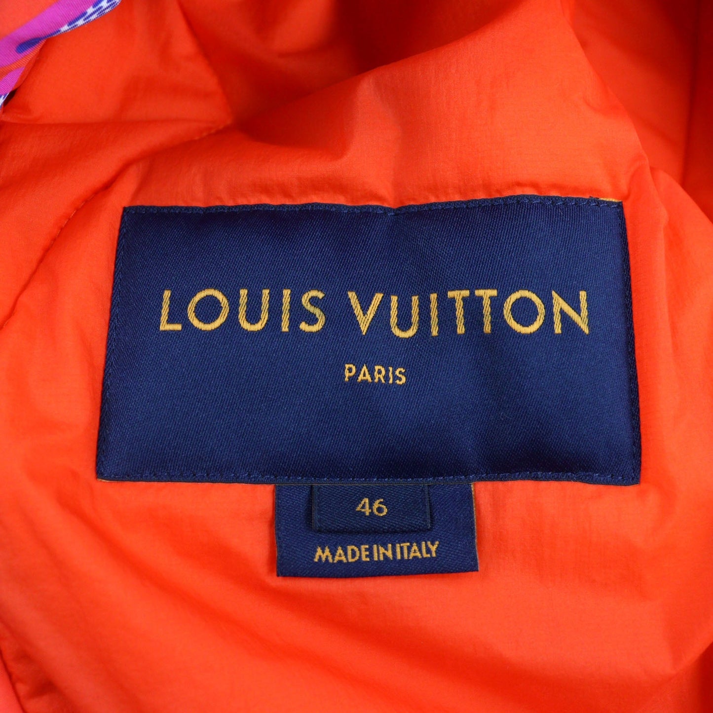 Louis Vuitton Nylon Bomber Jacket Orange 46