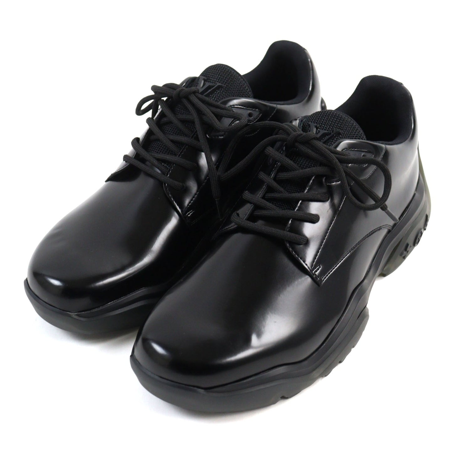 Louis Vuitton Damier Monogram Leather Sneakers Black 8.5