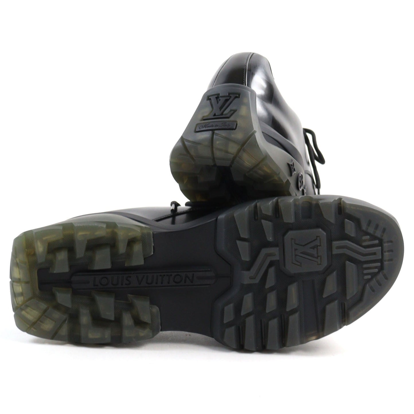 Louis Vuitton Damier Monogram Leather Sneakers Black 8.5