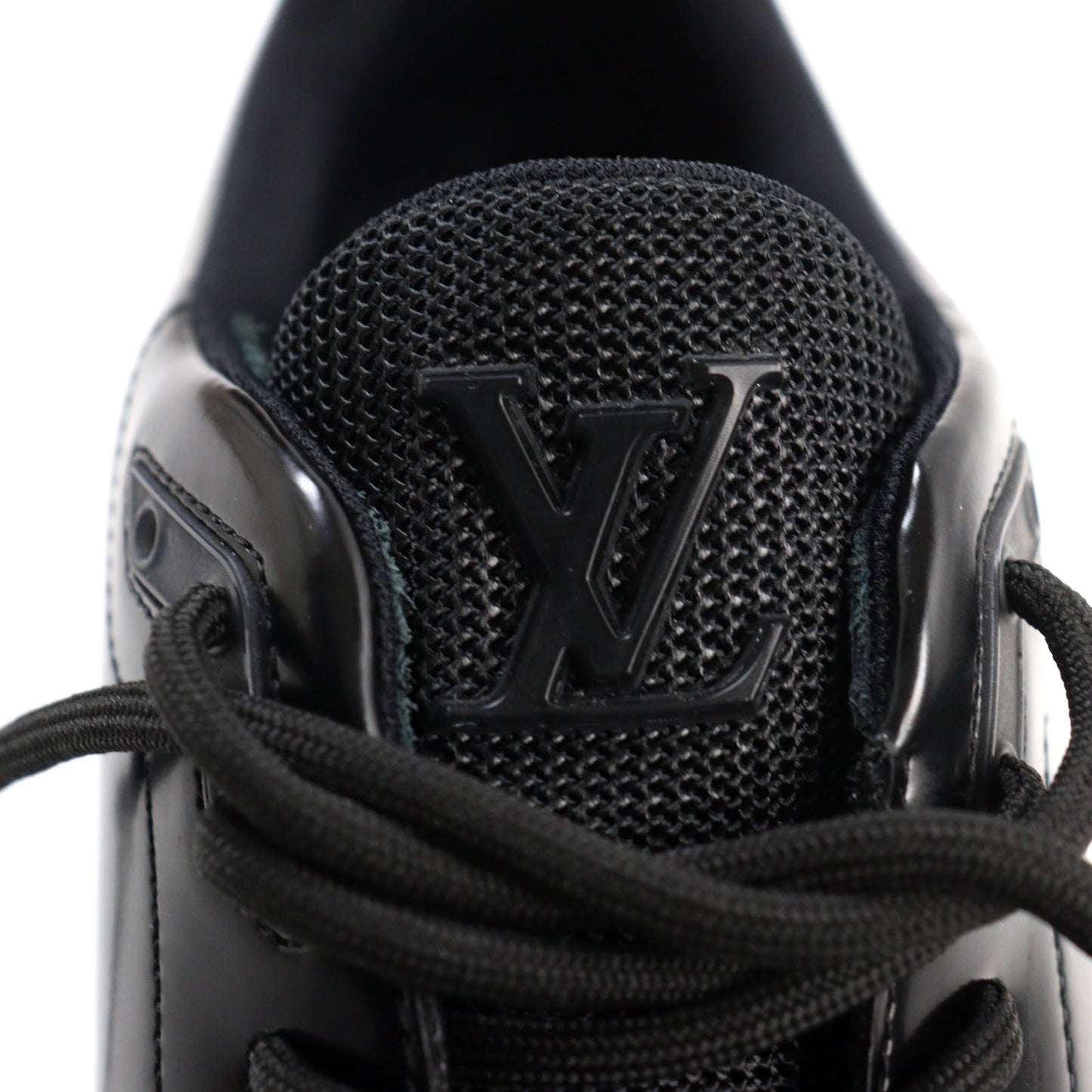 Louis Vuitton Damier Monogram Leather Sneakers Black 8.5