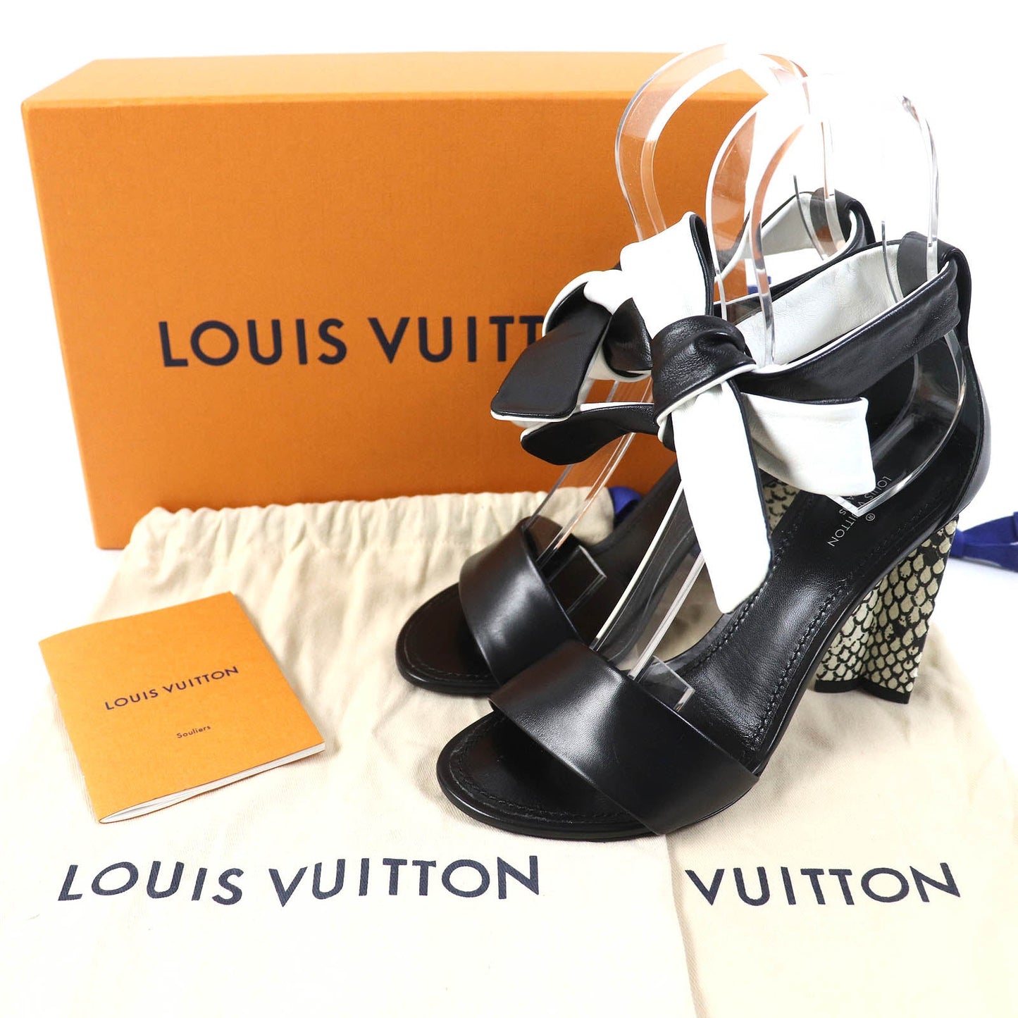 Louis Vuitton Python-embossed Leather Sandals