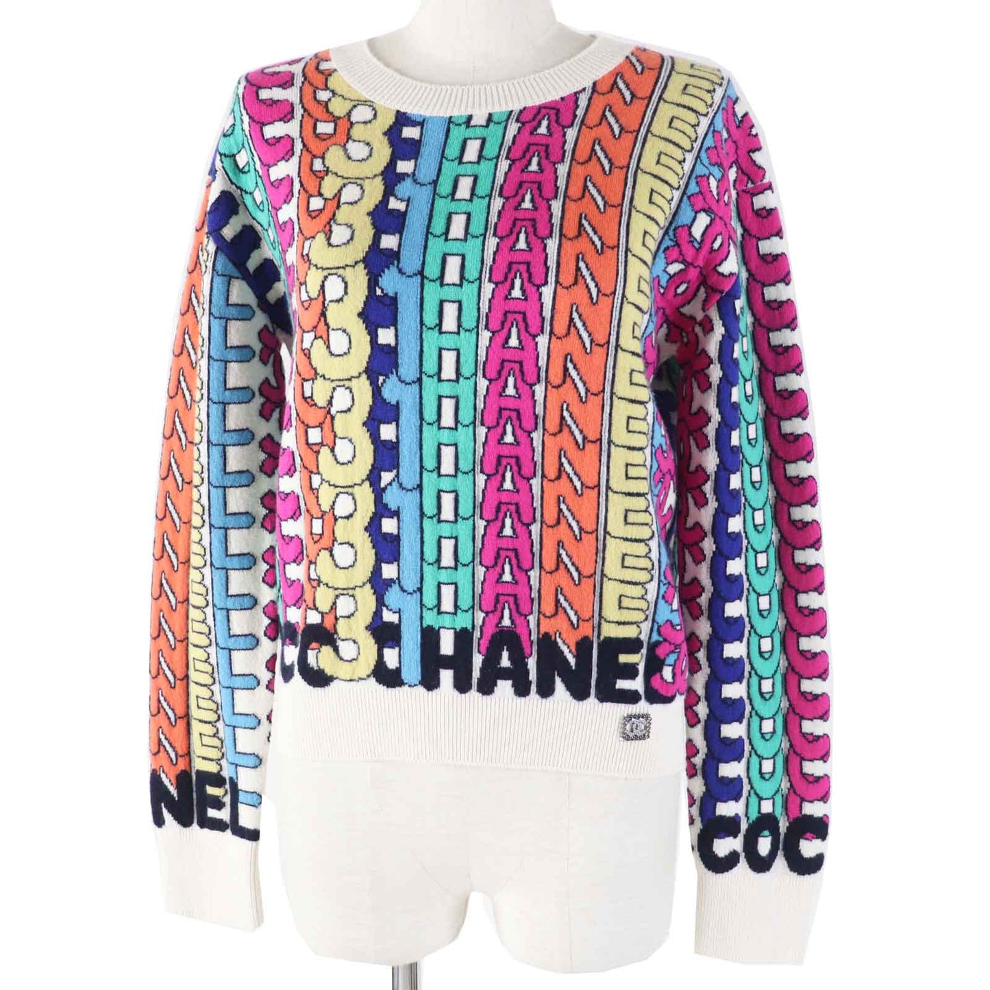 Chanel Cashmere COCO Mark Stone Knit Women