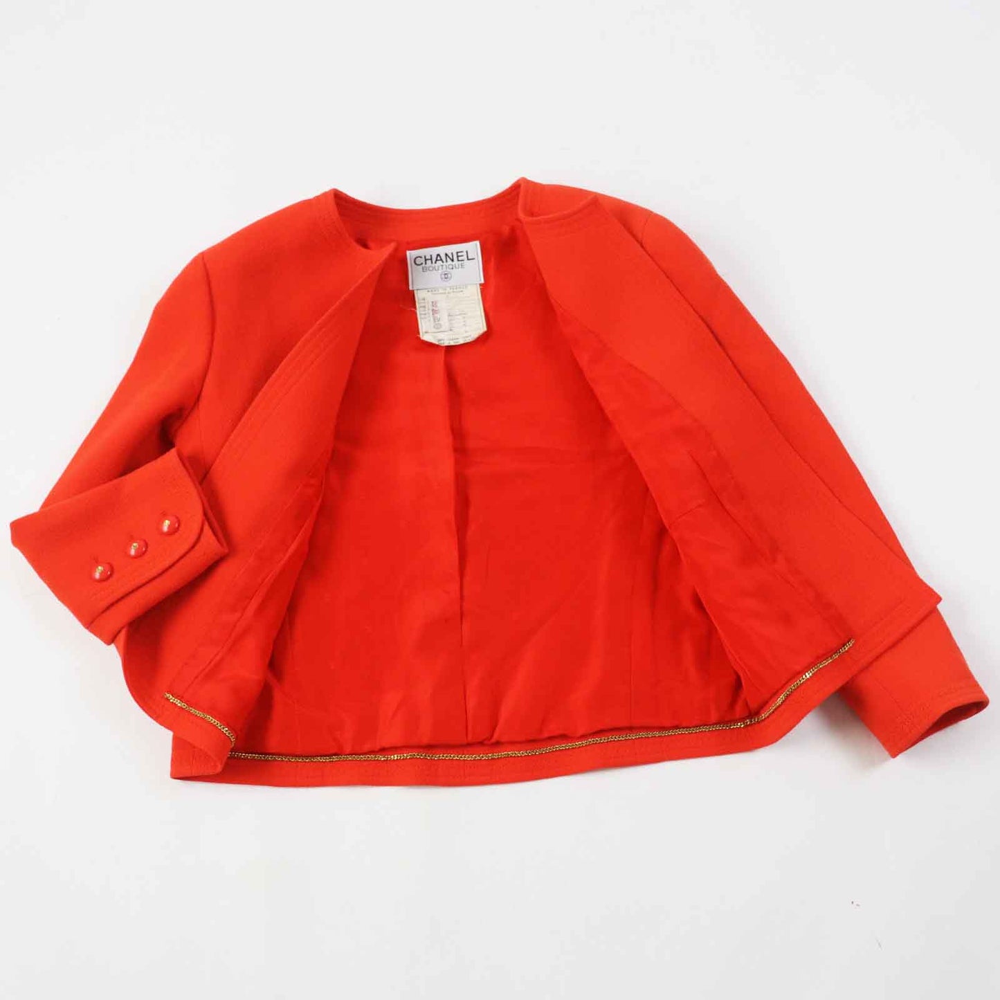 Chanel Wool Silk COCO Mark Button Setup