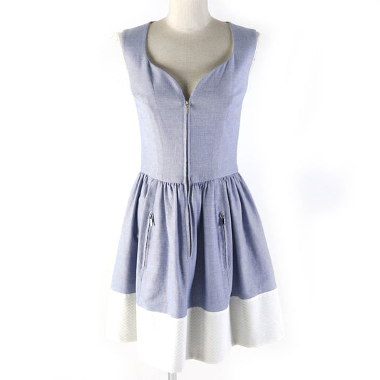 Chanel Cotton Silk Zip Top Sleeveless Dress