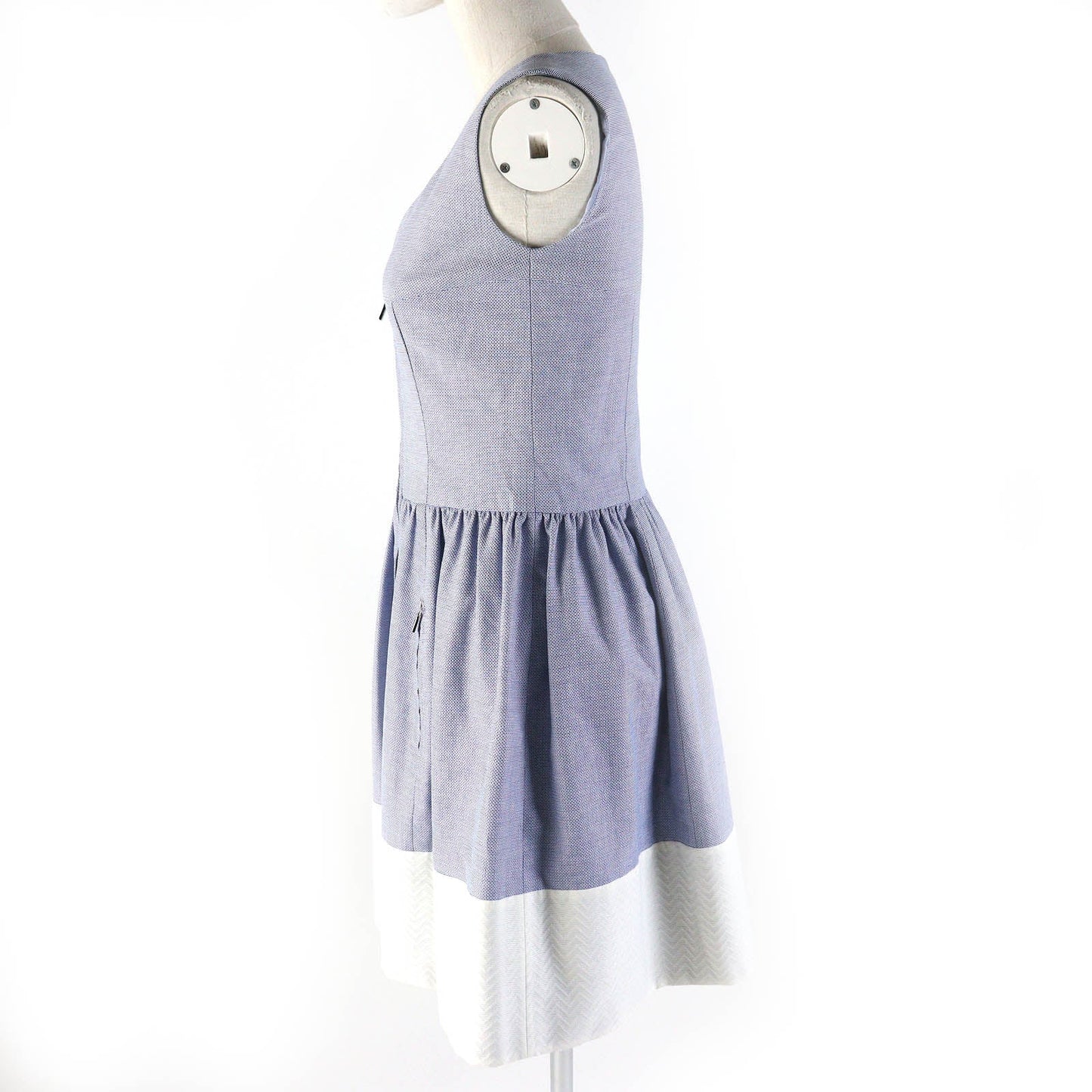 Chanel Cotton Silk Zip Top Sleeveless Dress