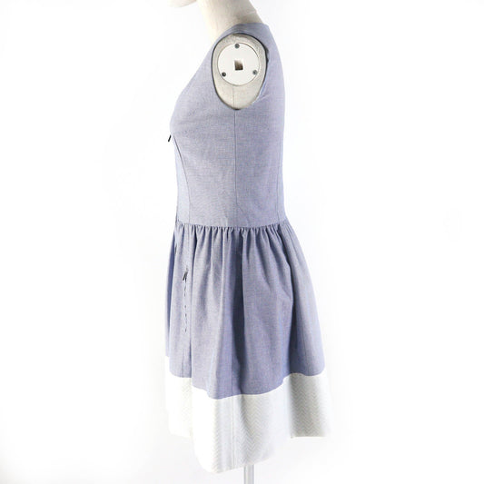 Chanel Cotton Silk Zip Top Sleeveless Dress