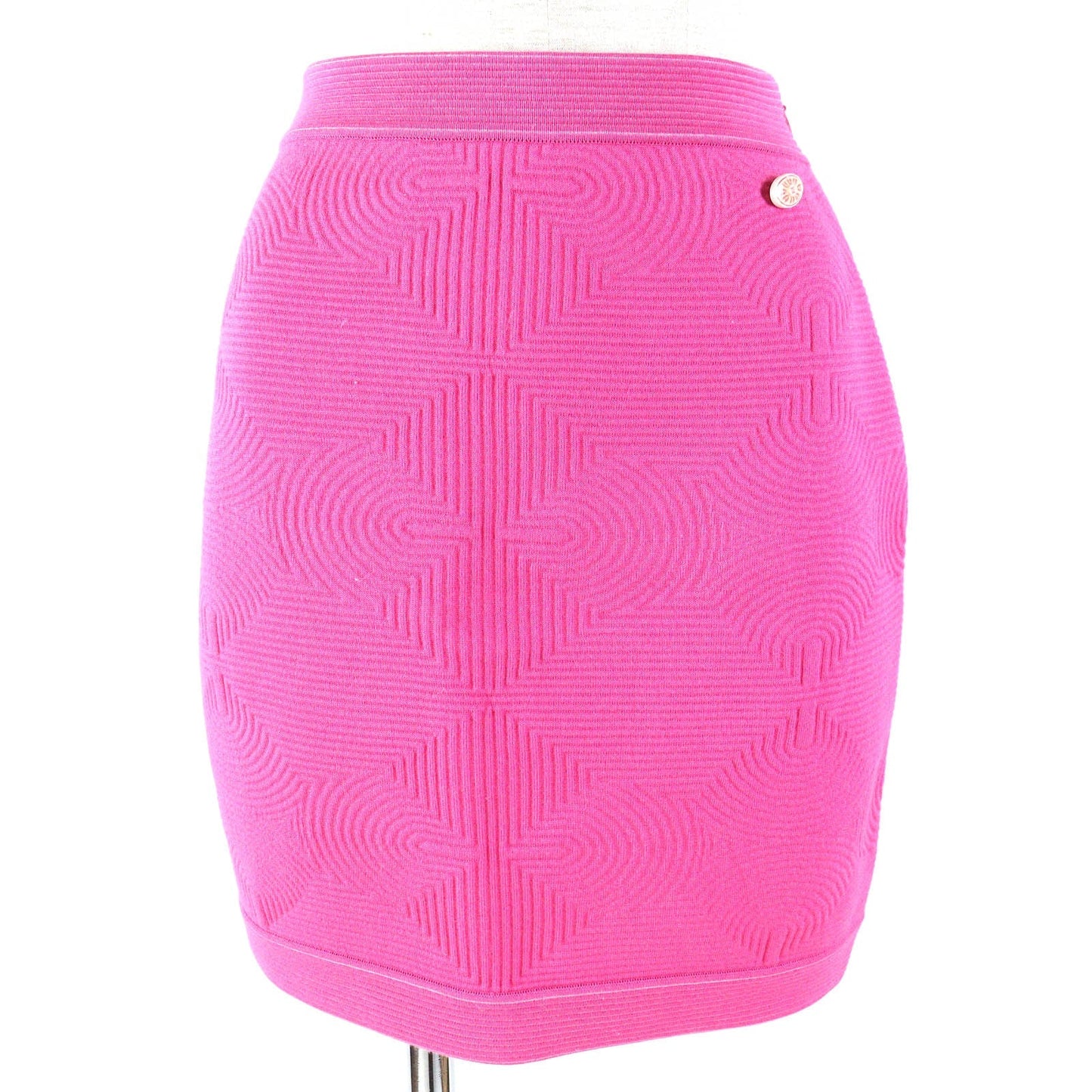 Chanel Knit Skirt Pink 34 COCO Mark