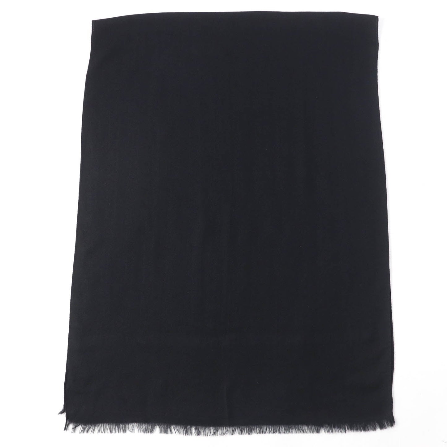 Chanel Cashmere Silk Shawl with Logo and Fringe