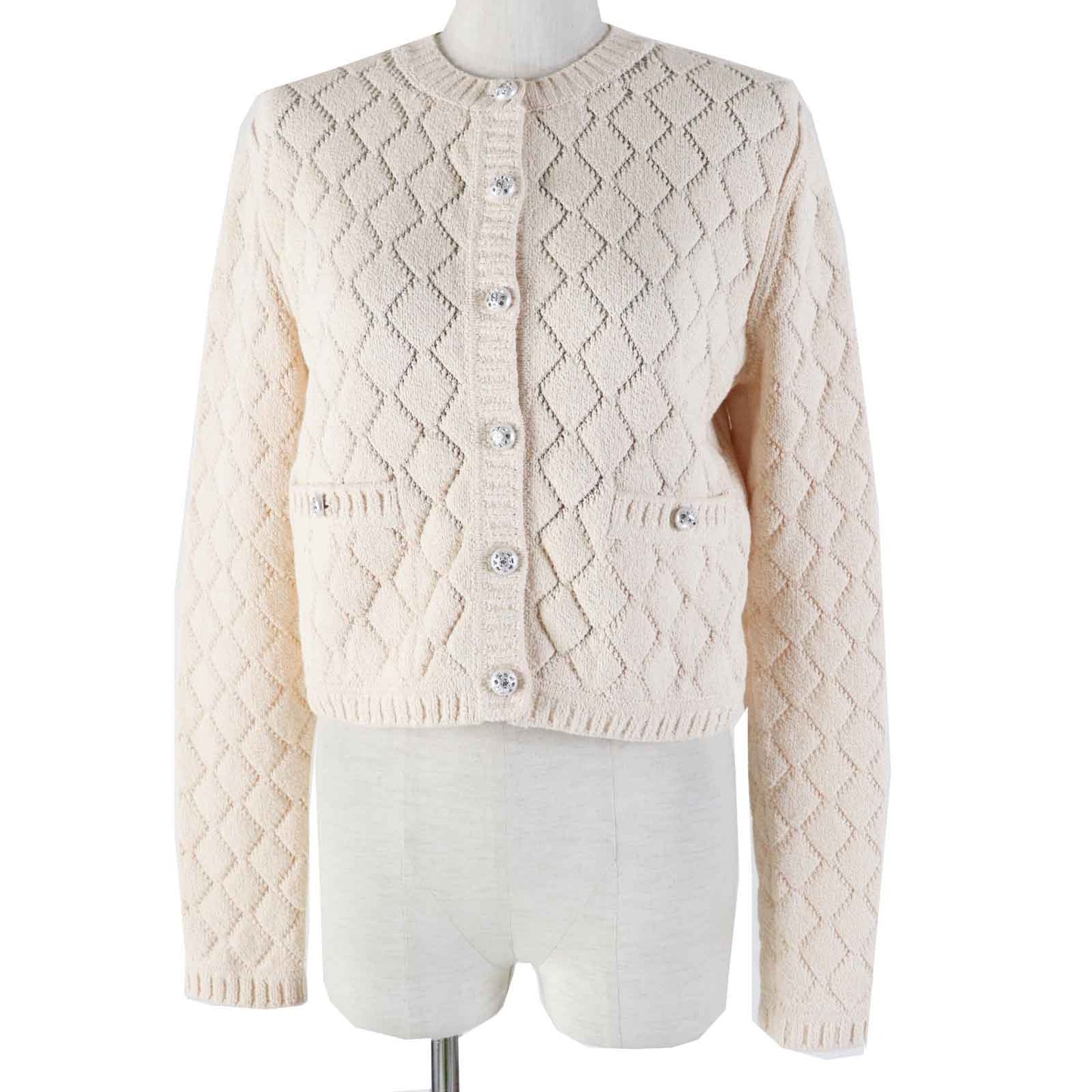Chanel Cotton Polyamide Cardigan Light Orange