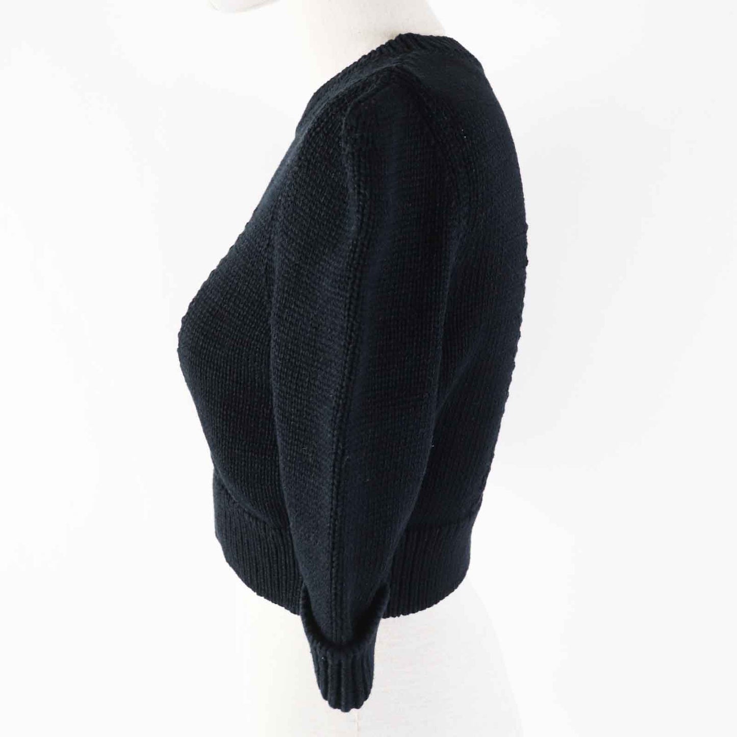 Chanel Black Knit Short Sleeve Top