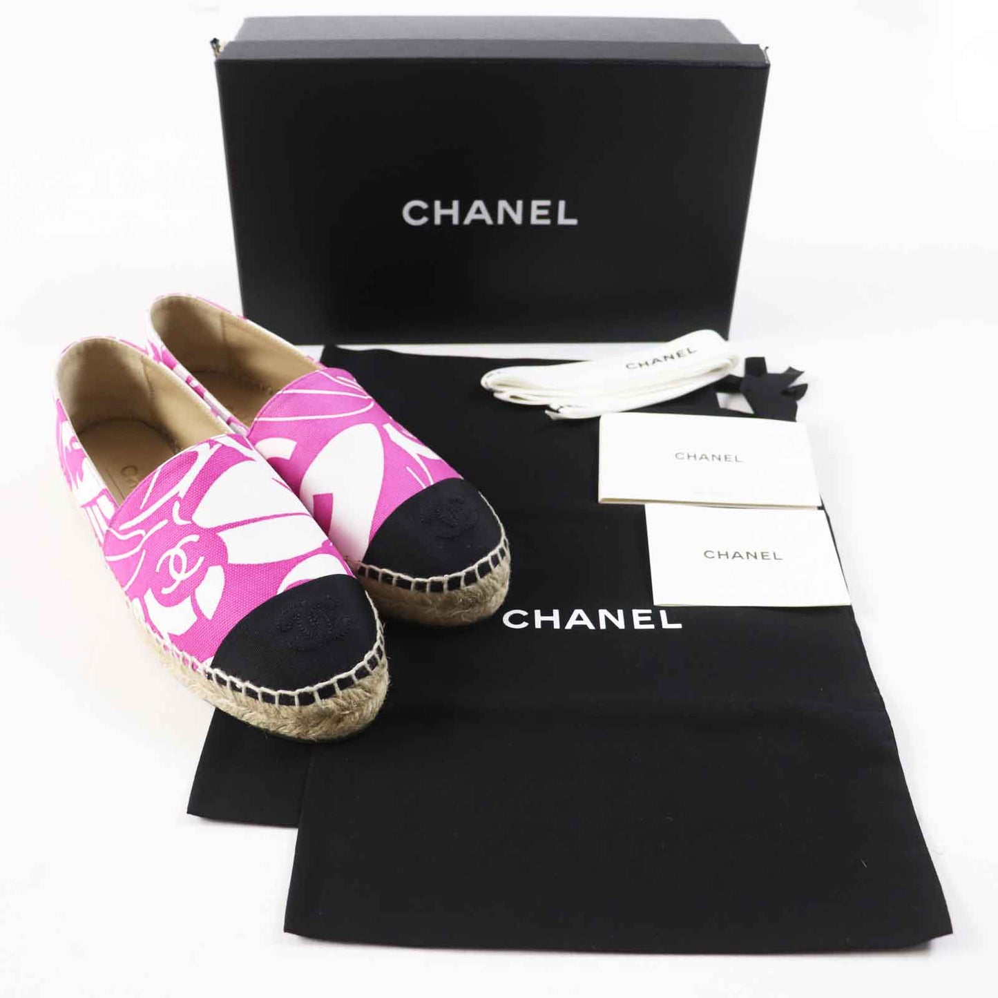 Chanel COCO Mark Espadrilles Canvas Jute 36