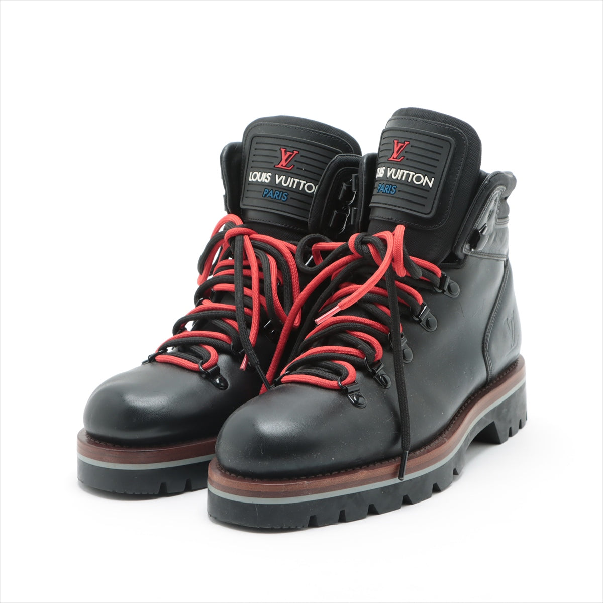 Louis Vuitton 19 Years Leather Boots 5 1/2 Men Black Alpinist Line BM0159