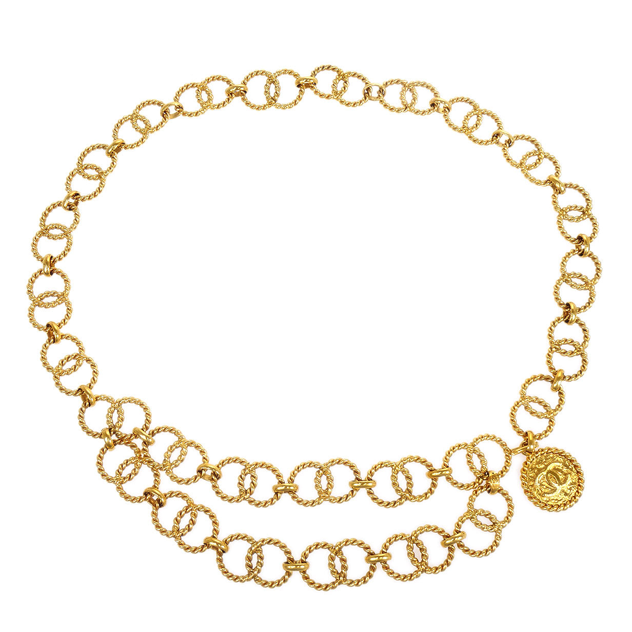 Luxury Chanel 1988 Medallion Chain Belt