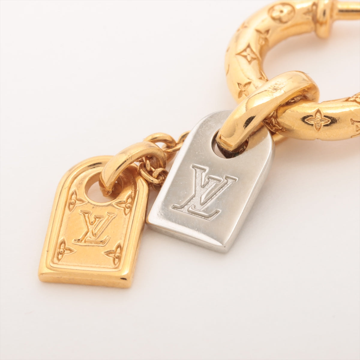 Louis Vuitton M00607 Bookdrale Nanogram Planet LV Pierce GP G  Silver