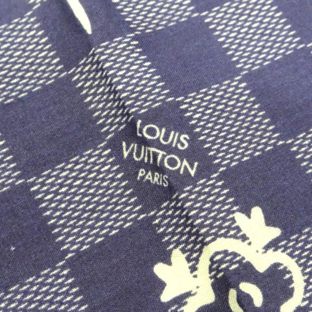 Louis Vuitton MP3425 Cotton Navy Bandana Small