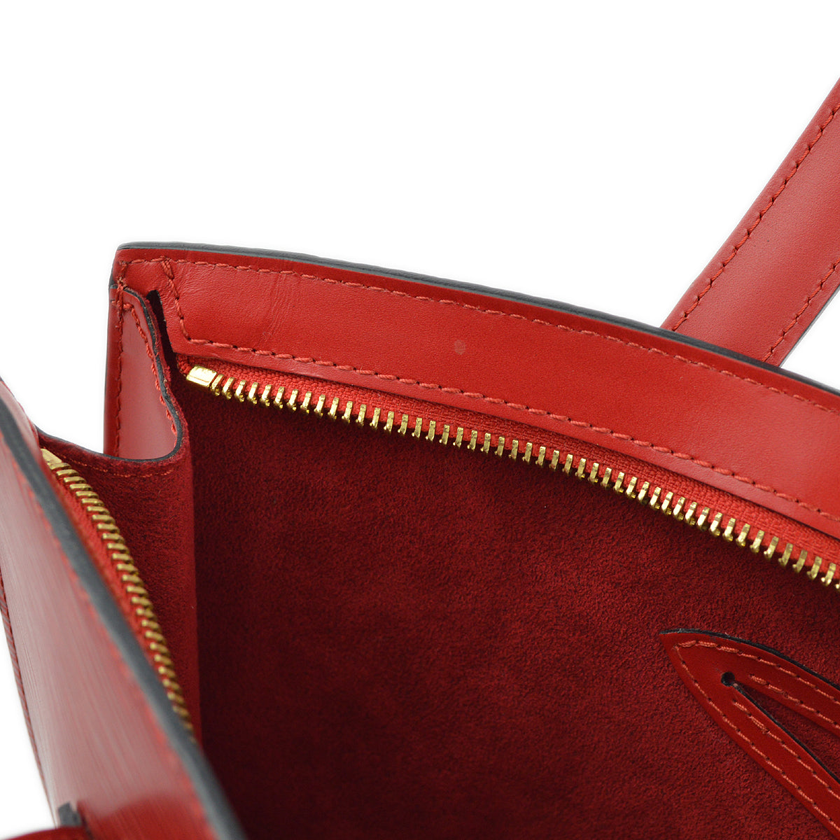 Louis Vuitton 1999 Red Epi Saint Jacques Poignee Long Tote Bag M52337