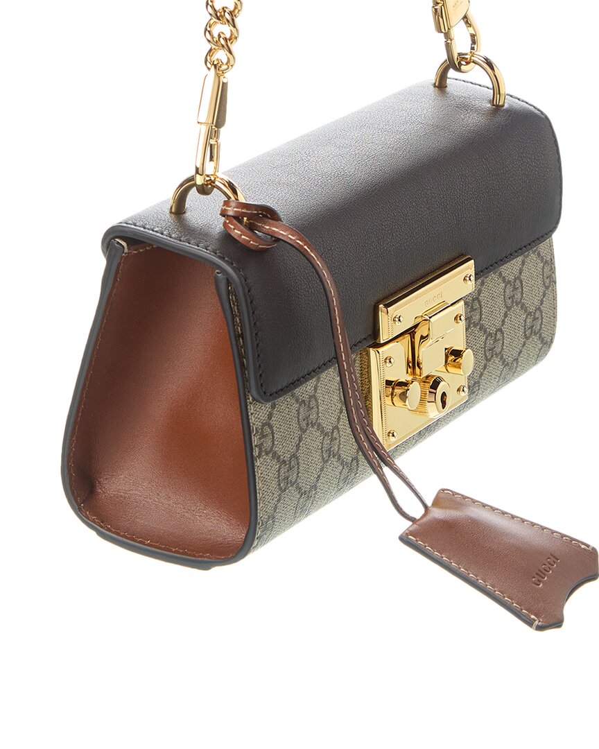 Gucci Padlock Mini GG Supreme Canvas & Leather Shoulder Bag