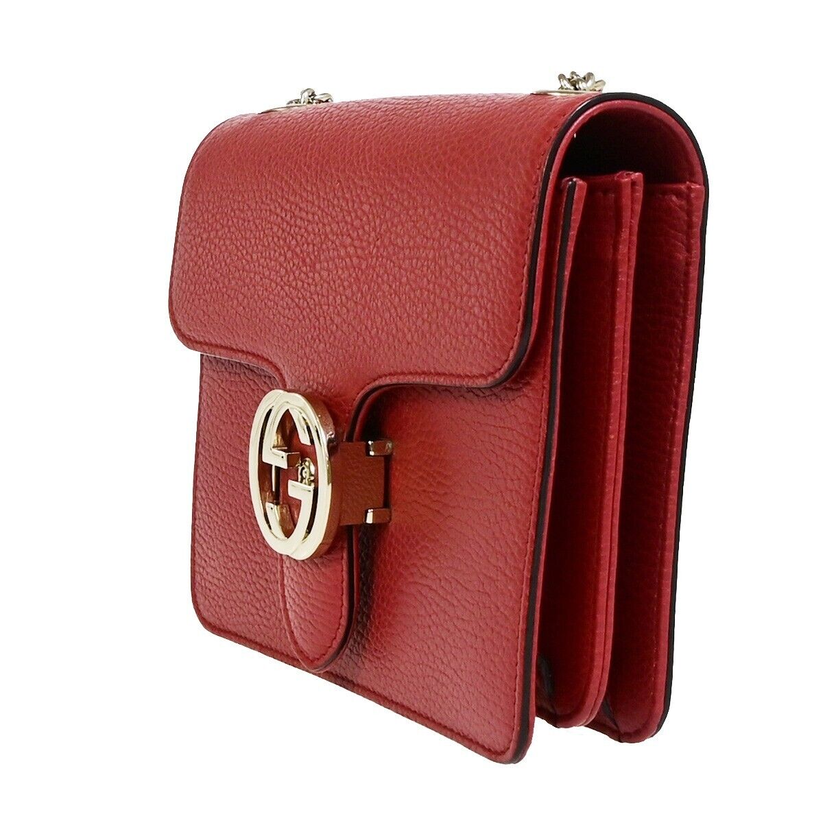 Gucci Interlocking  Leather Shoulder Bag ()