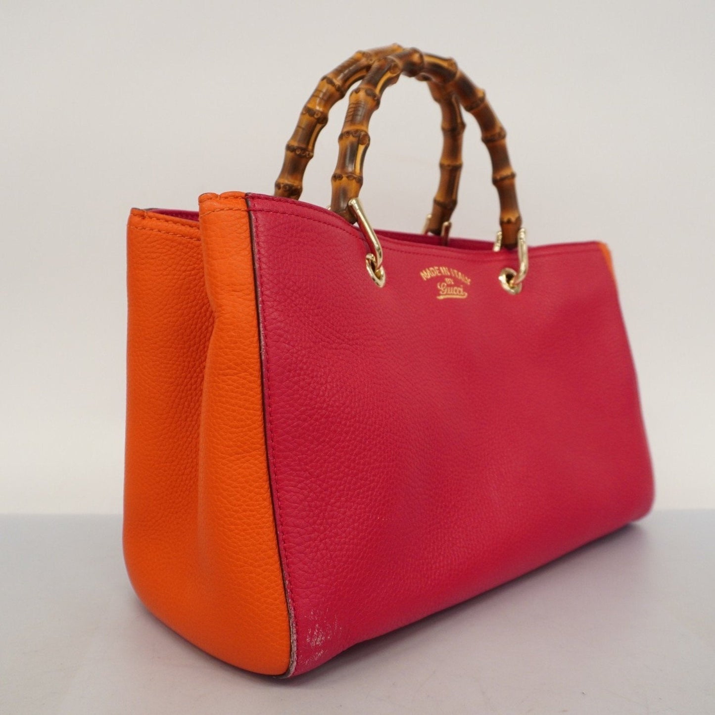 Gucci Bamboo  Leather Handbag ()