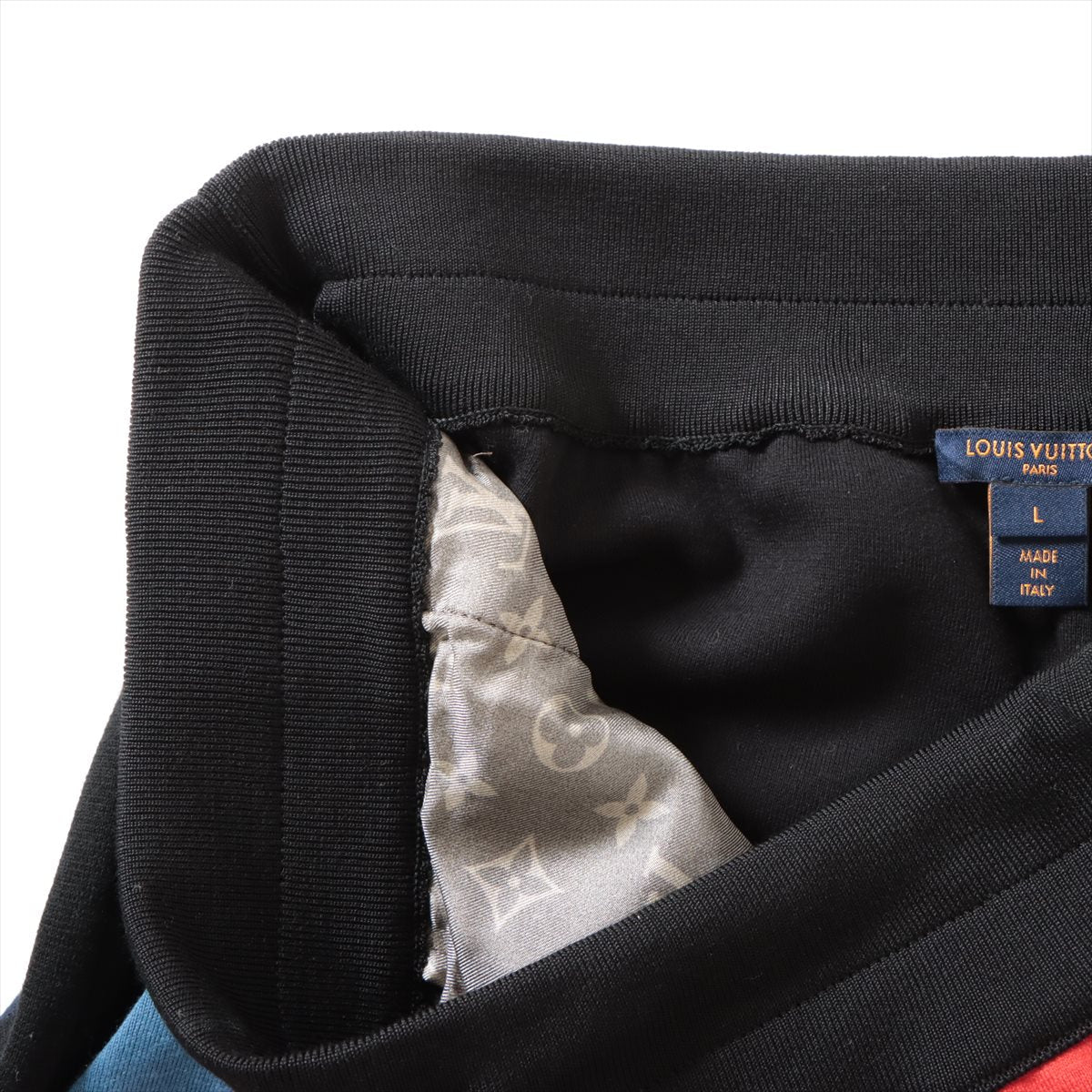 Louis Vuitton 20AW Cotton x Wool Track Pants L  Black RW202B e Materials Monogram