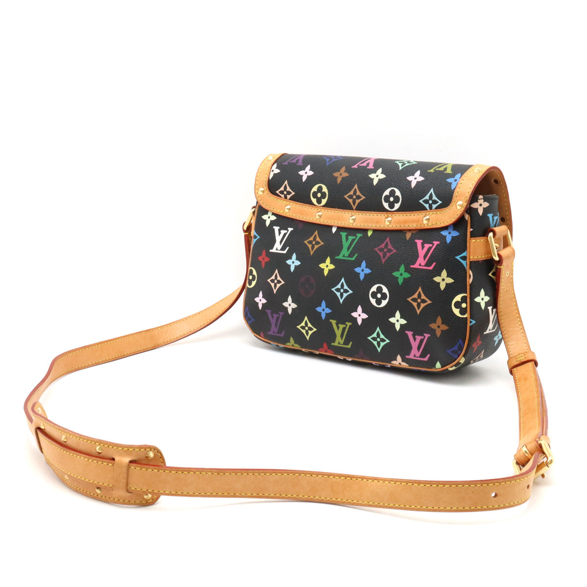 Louis Vuitton Monogram Multicolor Soloney Shoulder Bag Black Black M92639