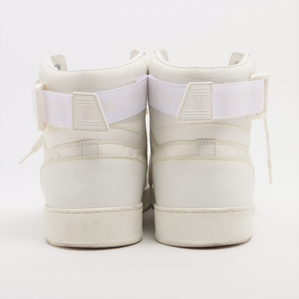 Louis Vuitton Rivoli Line 19 Years Leather Highcut Sneaker 8 Men White MS0199 Monogram