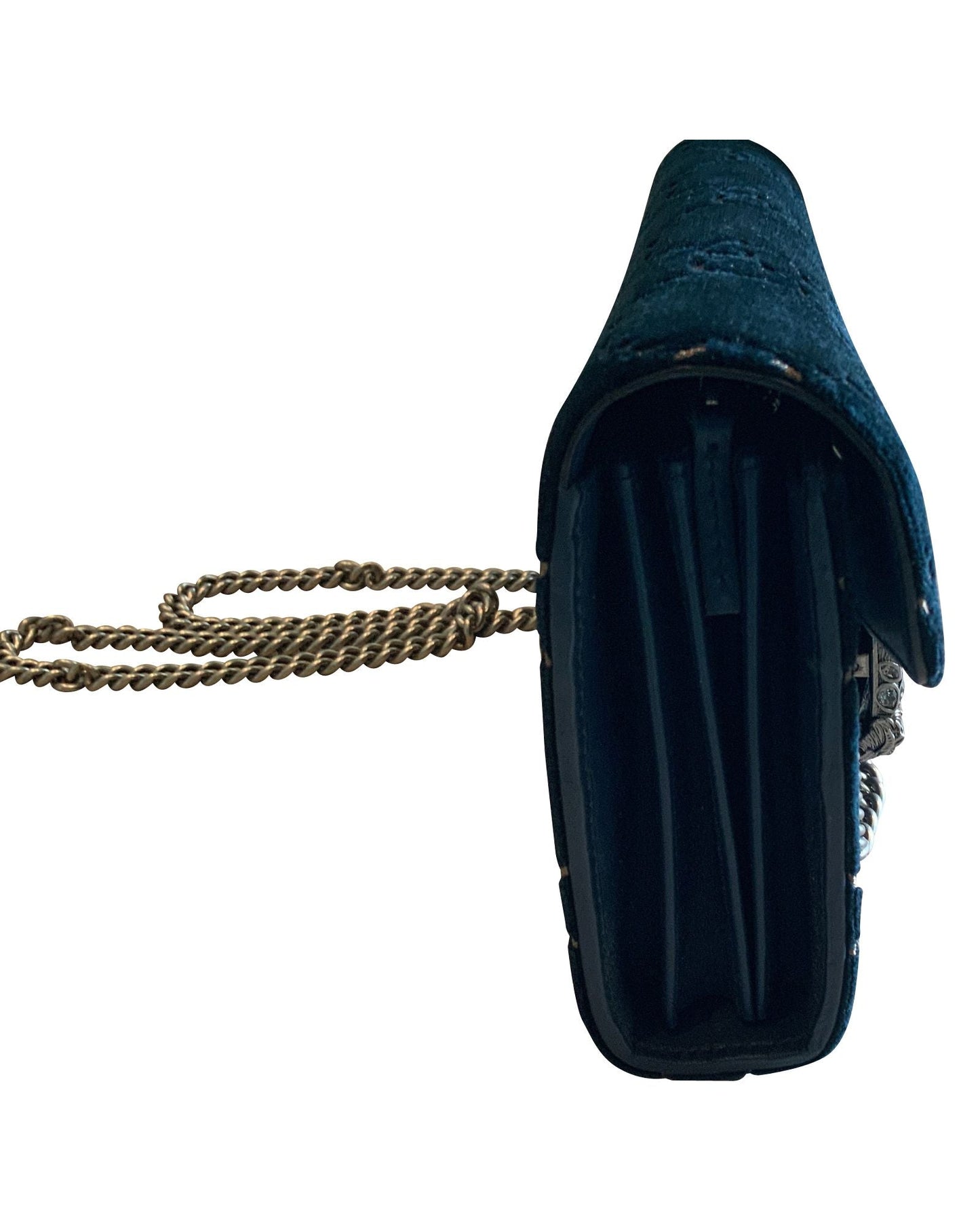 Luxury Gucci Trending 2025 GG Dionysus Mini Shoulder Bag in Blue Velvet