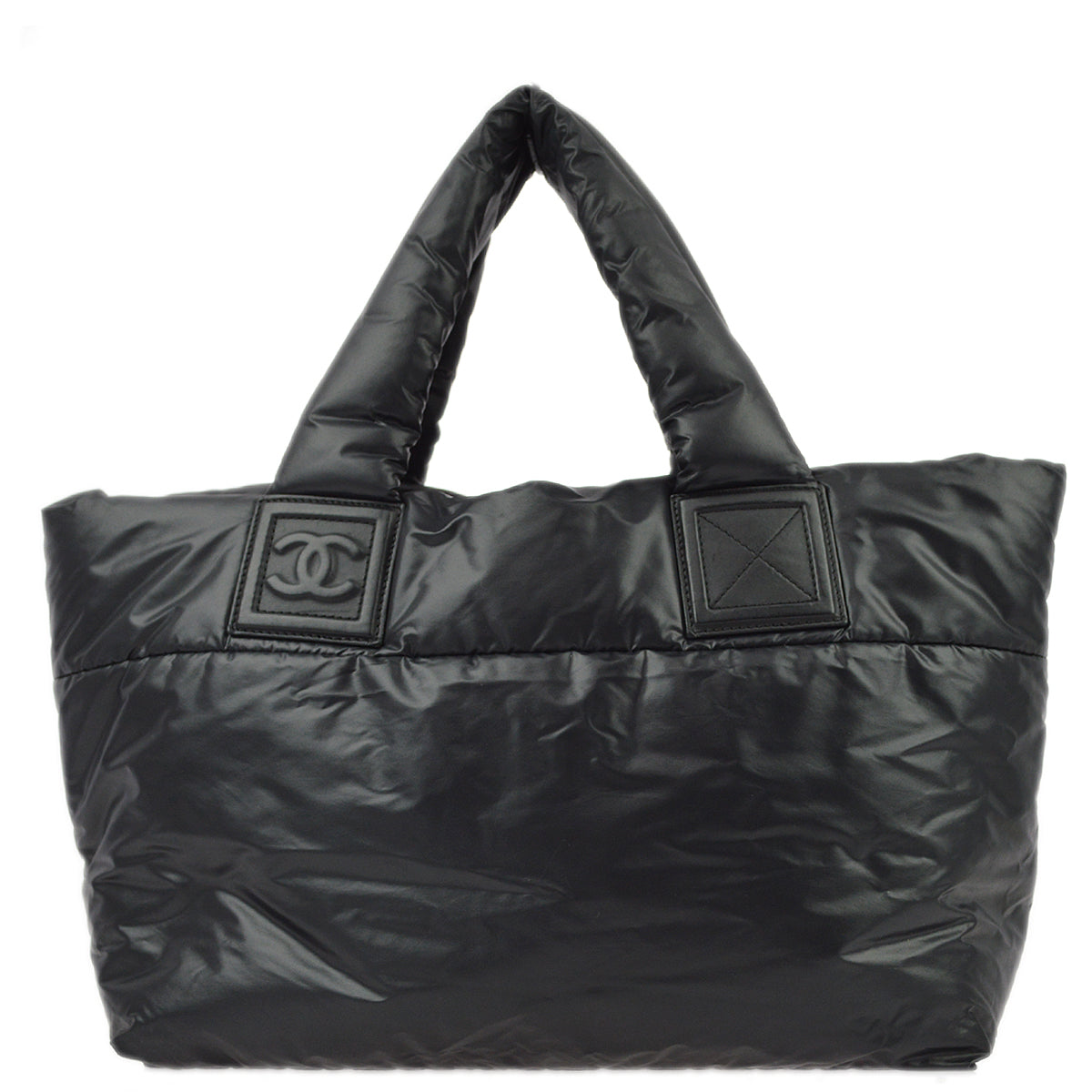 Luxury Chanel Black Nylon Coco Cocoon Tote Handbag