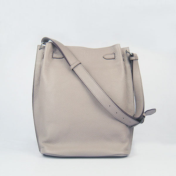 Luxury Hermes Nappa Leather Shoulder Bag H2804 grey Silver