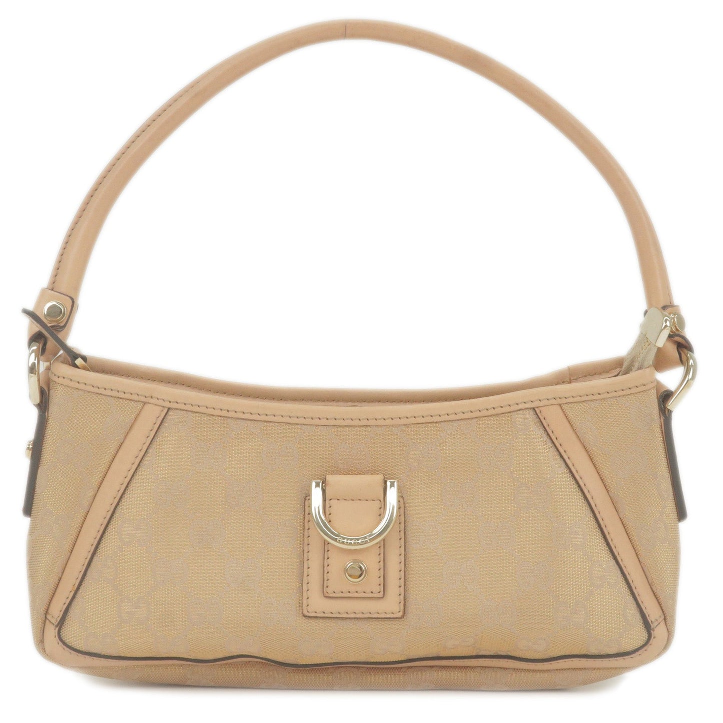 Luxury Gucci Trending 2025 Abbey GG Canvas Leather Shoulder Bag Beige Pink 130939