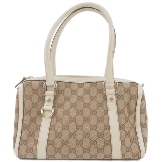 Luxury Gucci Trending 2025 Abbey GG Canvas Leather Boston Hand Bag Beige Ivory 130942