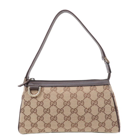 Luxury Gucci Trending 2025 Abbey GG Canvas Leather Pouch Beige Brown 145750