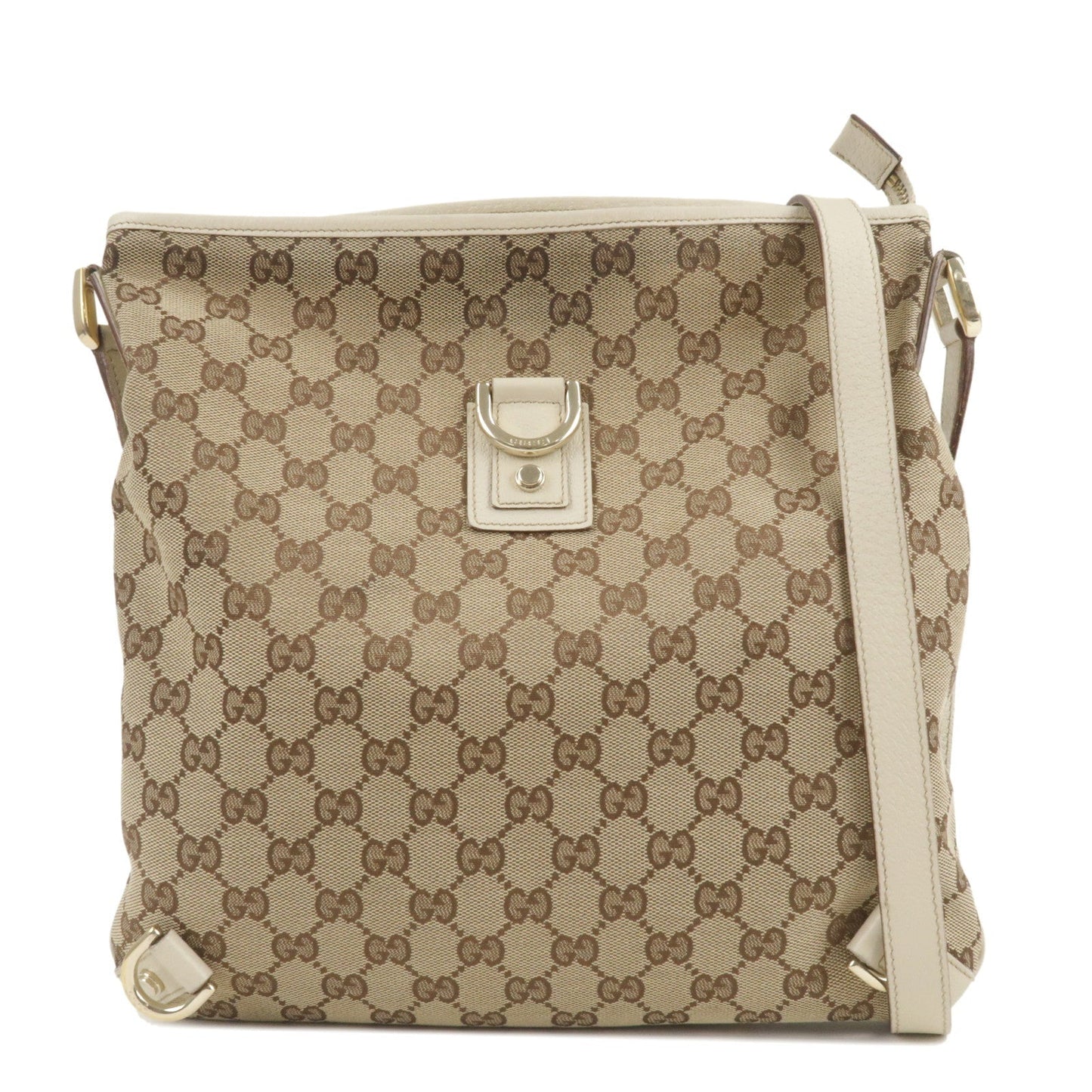 Luxury Gucci Trending 2025 Abbey GG Canvas Leather Shoulder Bag Beige Ivory 131326
