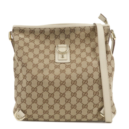 Luxury Gucci Trending 2025 Abbey GG Canvas Leather Shoulder Bag Beige Ivory 131326