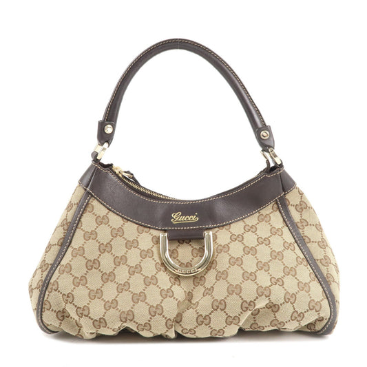 Luxury Gucci Trending 2025 Abbey GG Canvas Leather Shoulder Bag Beige Brown 190525