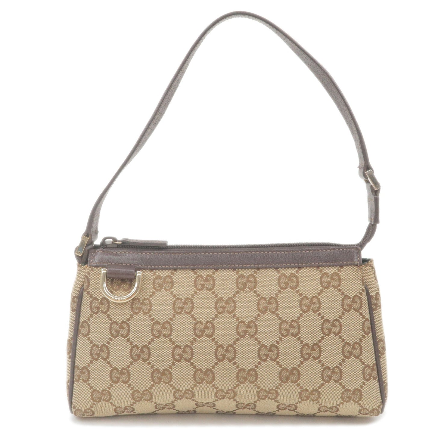 Luxury Gucci Trending 2025 Abbey GG Canvas Leather Pouch Hand Bag Beige Brown 145750