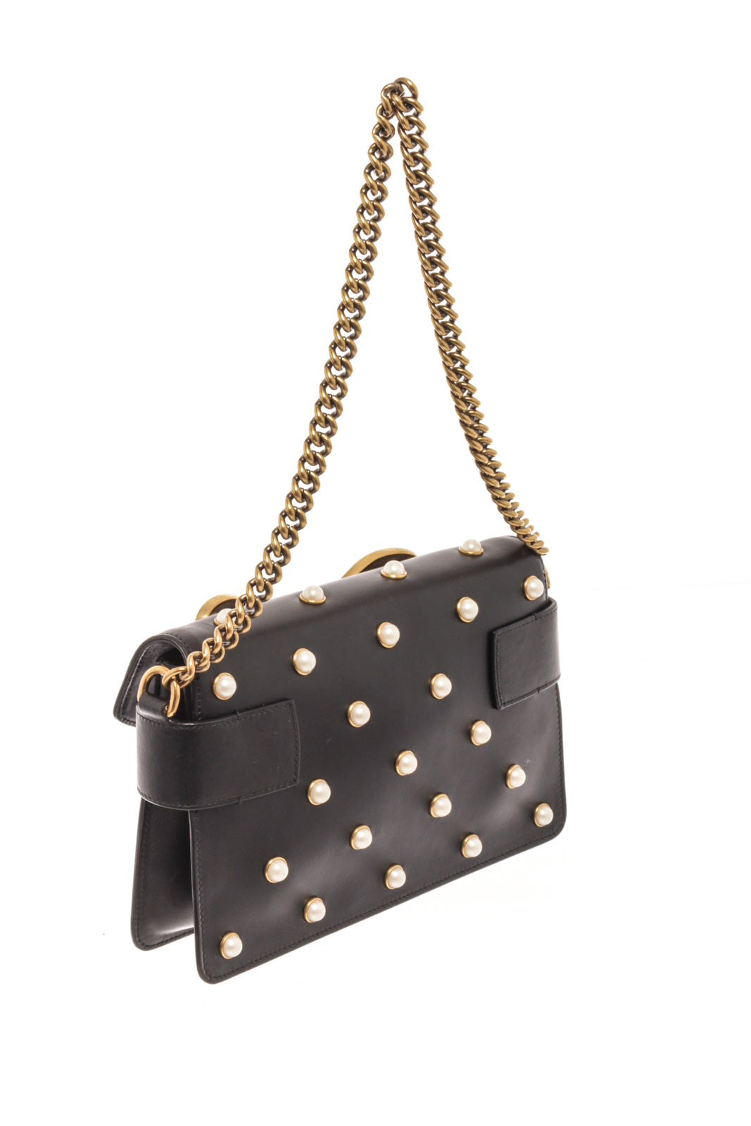 Gucci Black Calfskin Leather Broadway Shoulder Bag