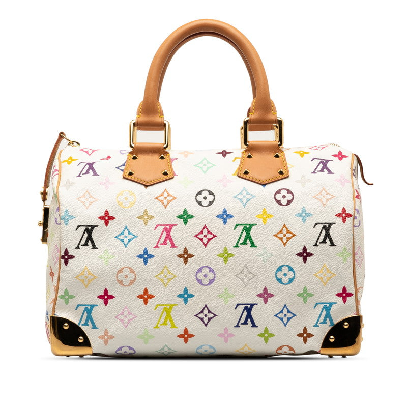 Louis Vuitton Multicolor Speedyy 30 Handbag Mini Boston Bag M92643 Bronze White PVC Leather  Louis Vuitton