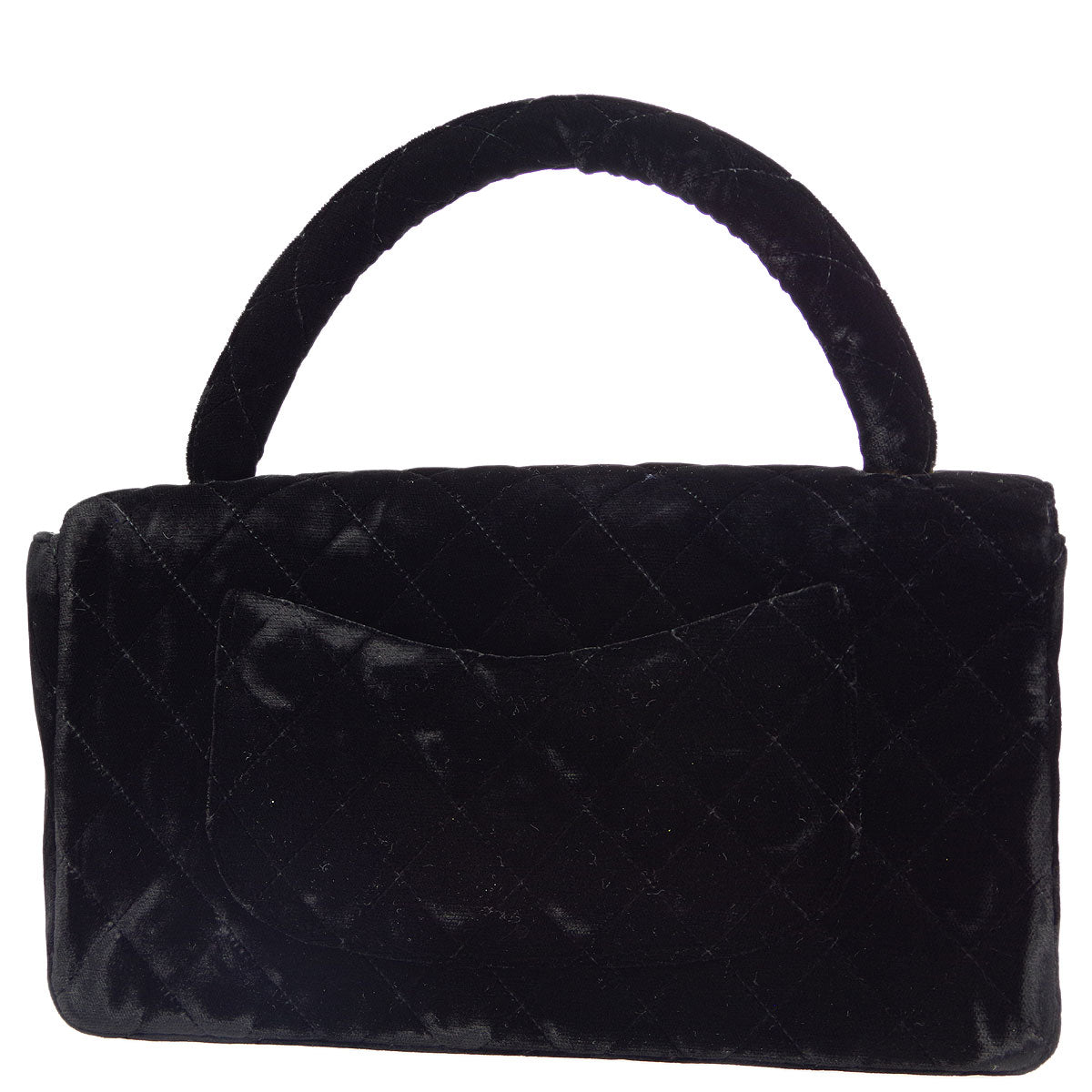 Luxury Chanel * 1991-1994 Black Velvet Medium Classic Flap Handbag