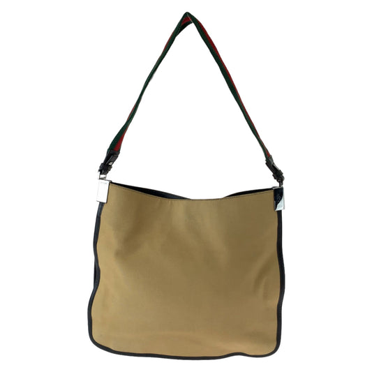 Luxury Gucci Trending 2025 Canvas Shoulder Bag Beige Red Green Silver Hardware