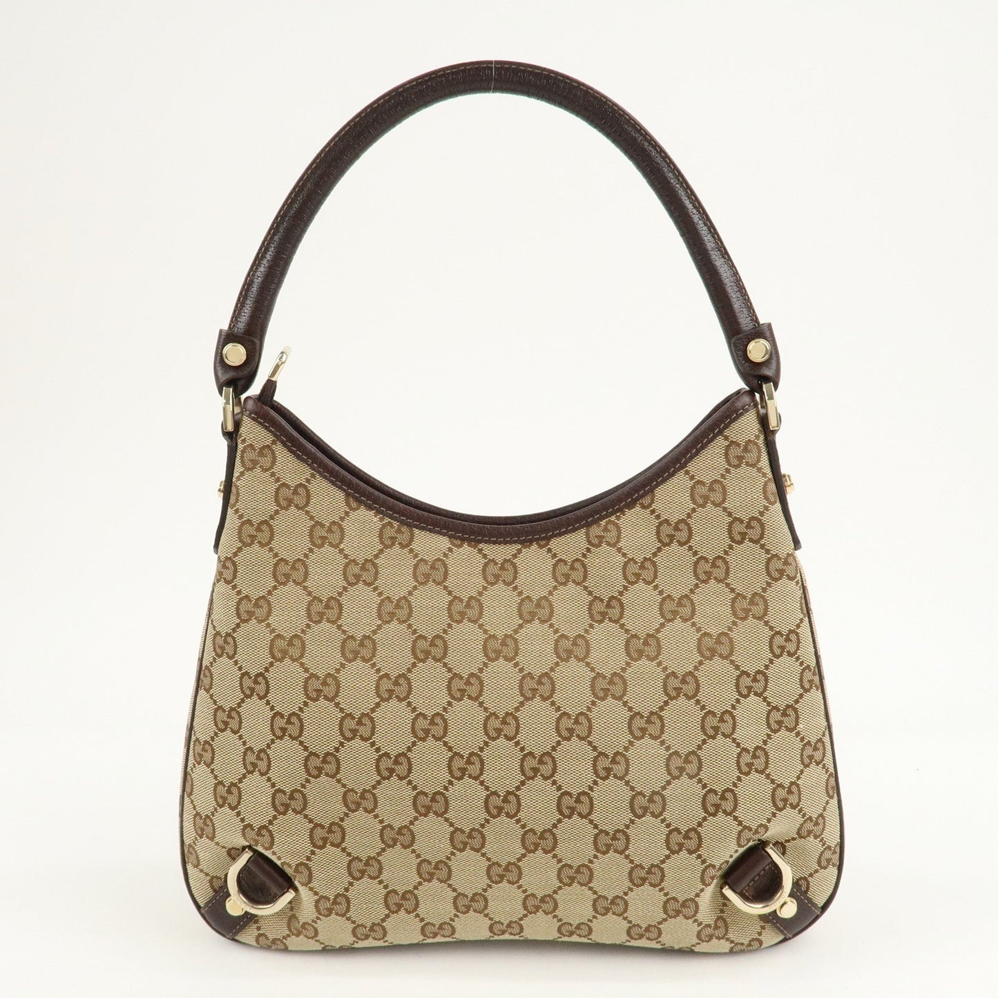Luxury Gucci Trending 2025 Abbey GG Canvas Leather Shoulder Bag Beige Brown 130738