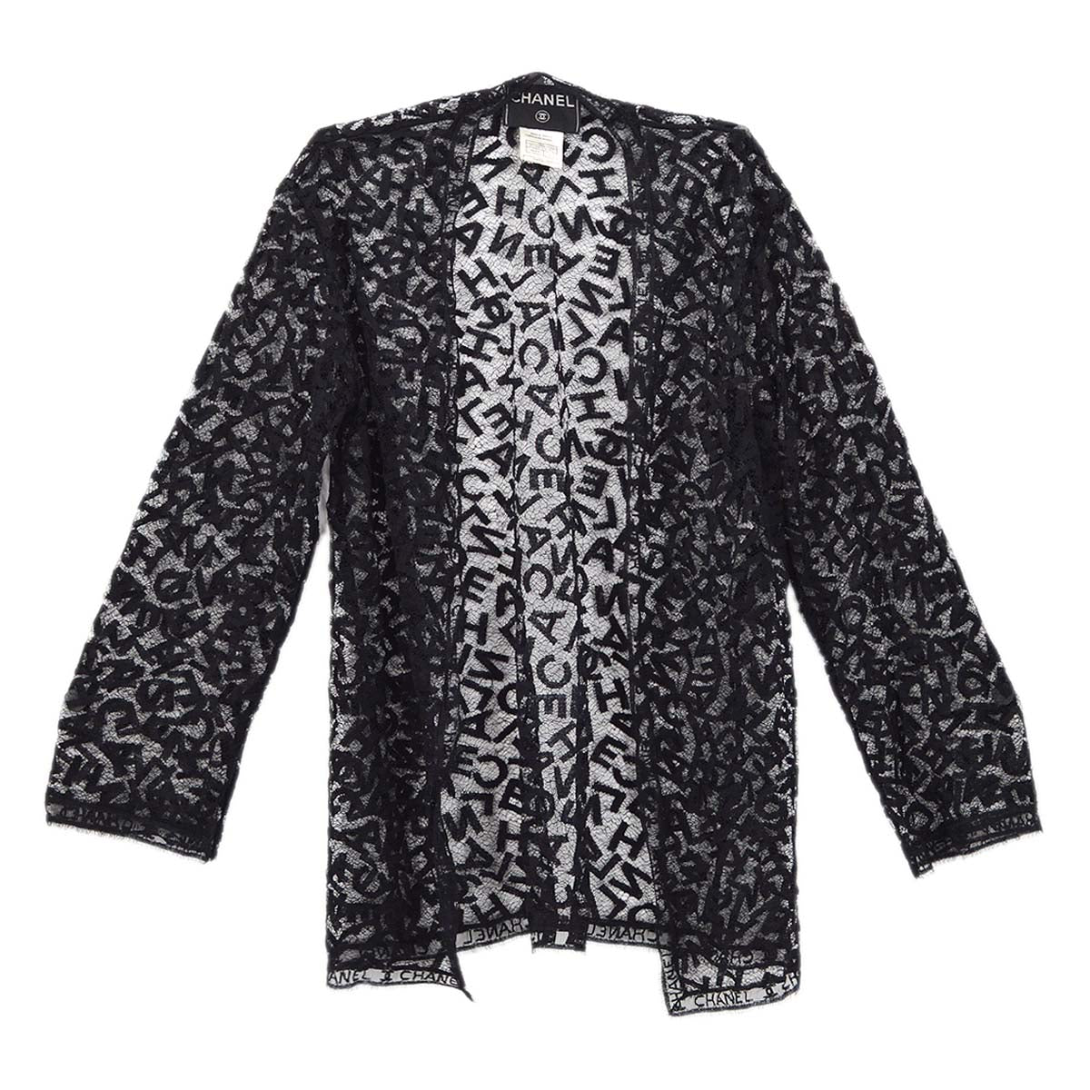 Chanel Lace Cardigan Black 98A #36
