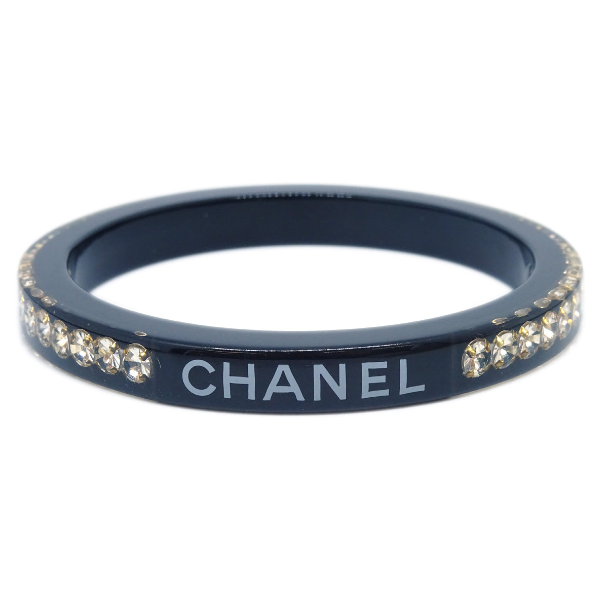 Chanel Bangle Rhinestone Black 05P