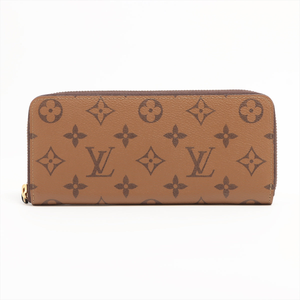 Louis Vuitton Monogram Reversee Portfolio Clemence M82336 Black X Brown Round  Wallet