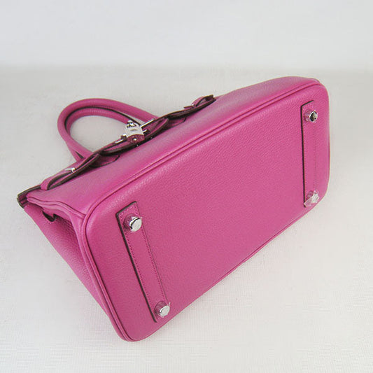 Luxury Hermes Birkin 30cm Togo Leather Handbags Peach Silver