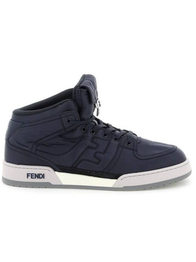 Luxury Fendi Match High Top Sneakers Blue