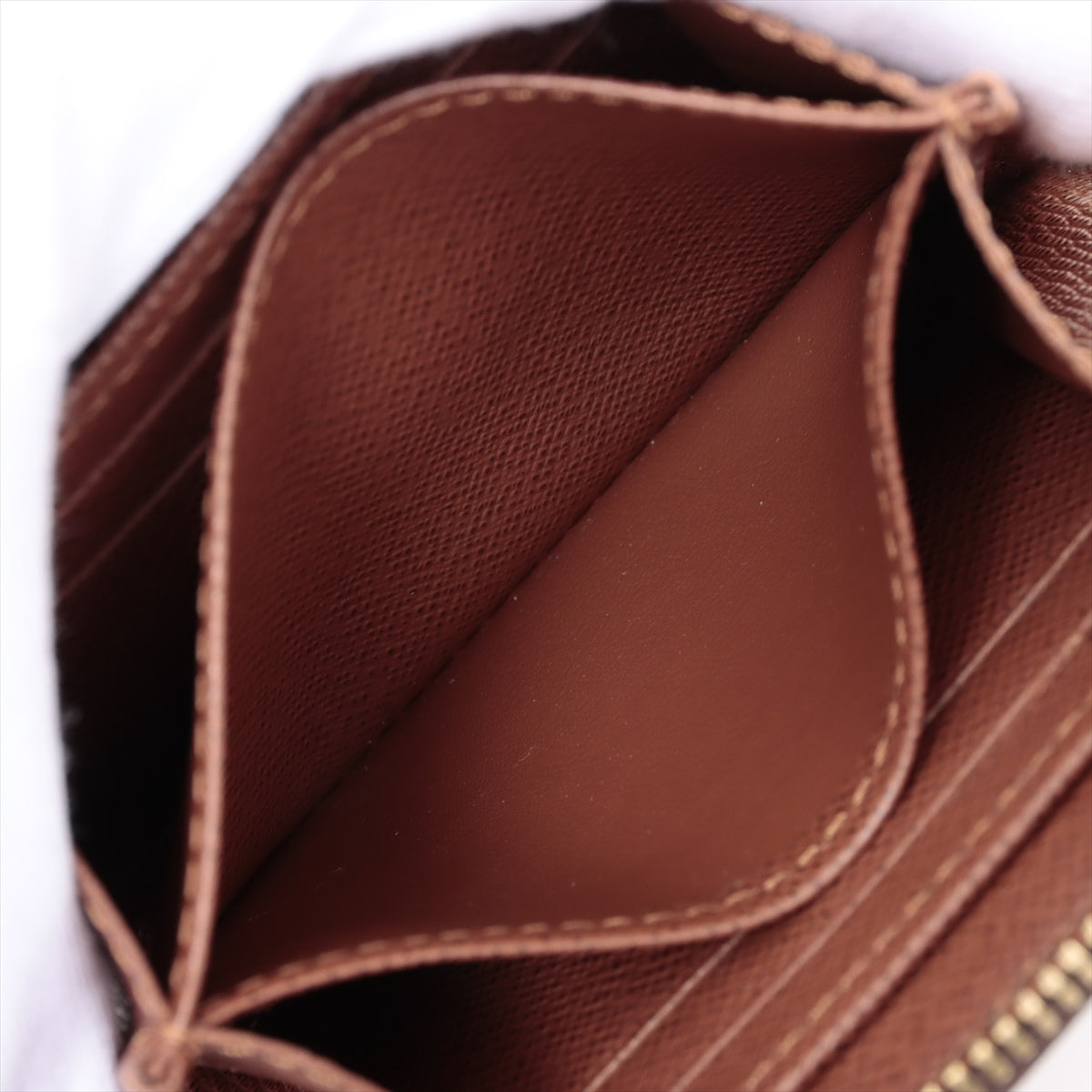 Louis Vuitton Monogram Zippyr Coin Pass M60067 Brown Coin Case